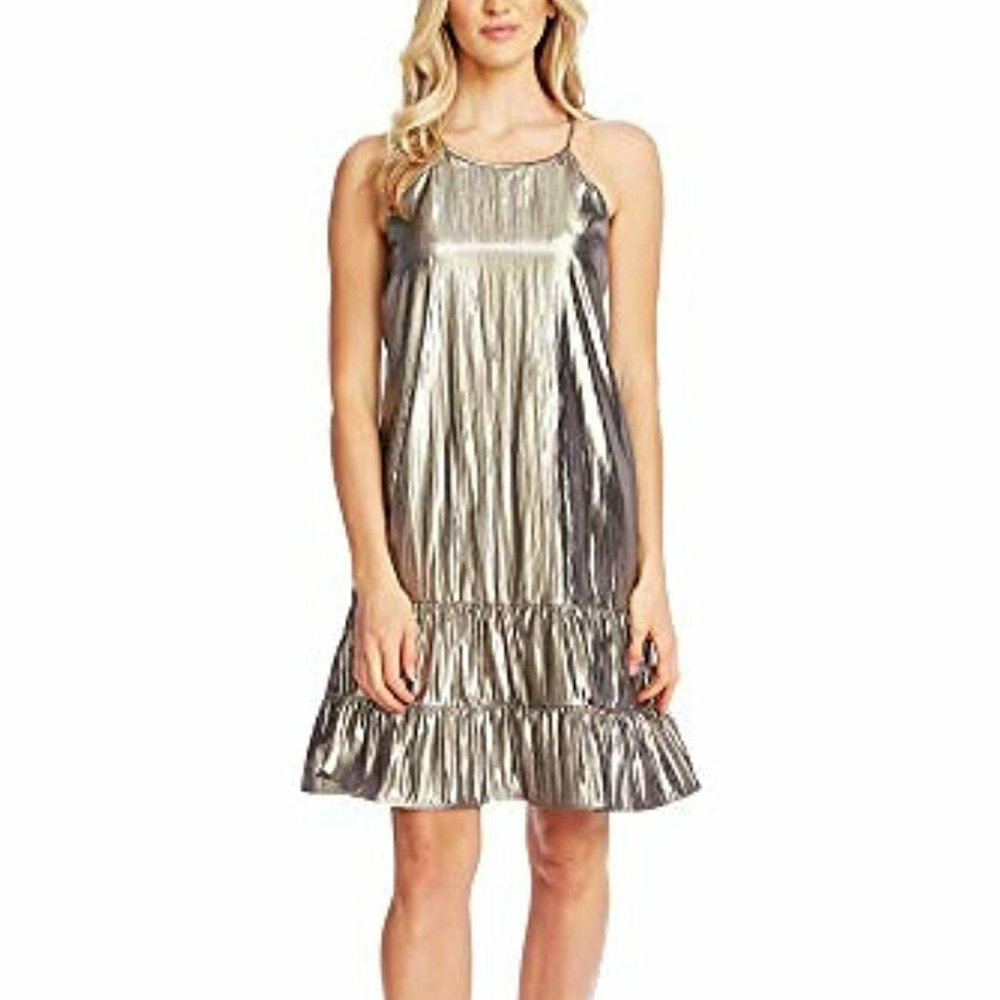 CECE Silver Spaghetti Strap Dress